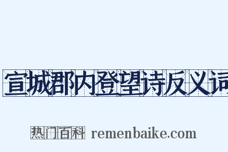 宣城郡内登望诗反义词是什么意思的图片